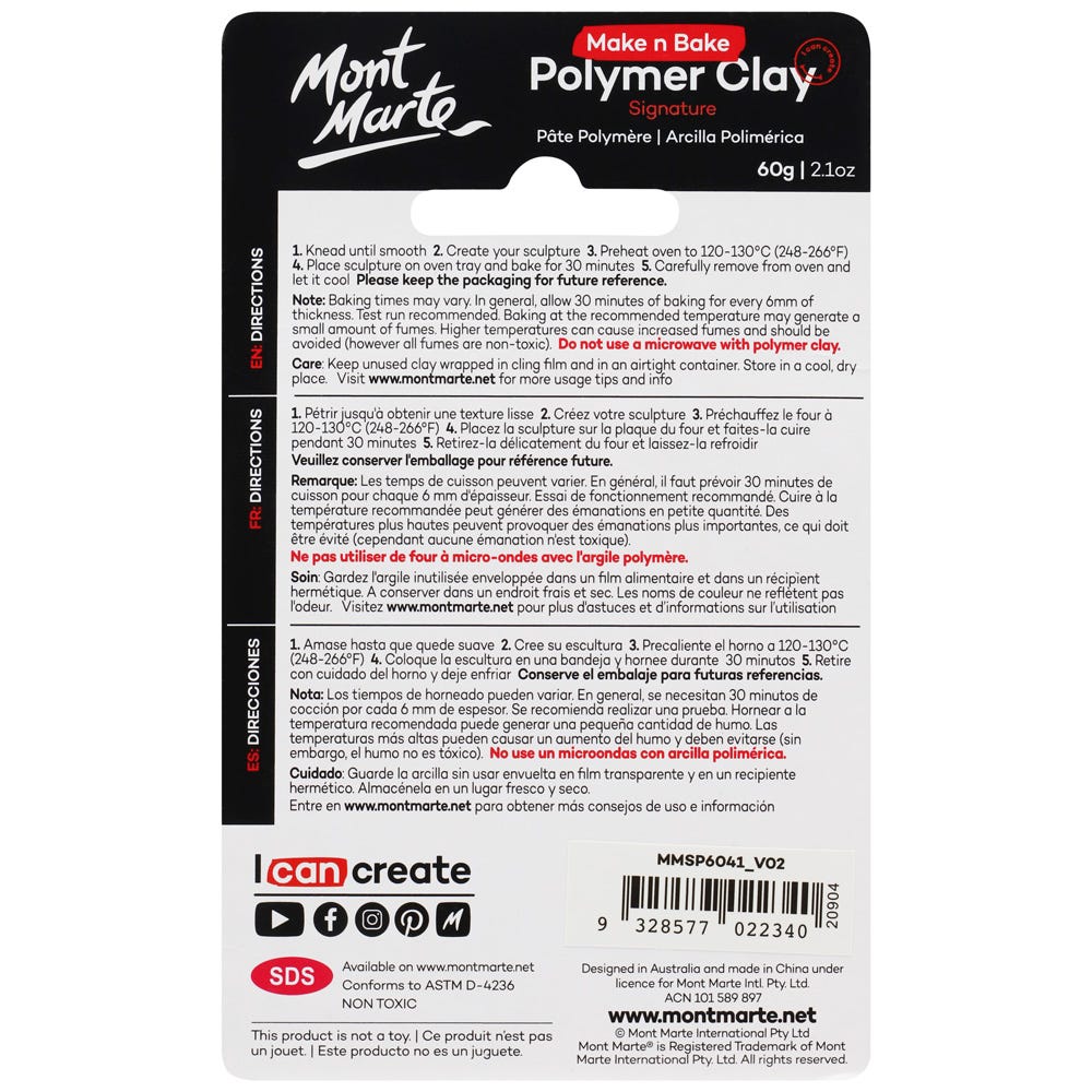 Make n Bake Polymer Clay Signature 60g - Cerise - Image 2