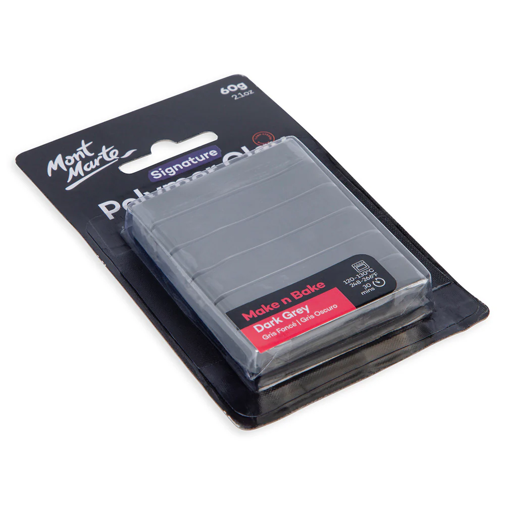 Make n Bake Polymer Clay Signature 60g - Dark Grey - Image 2