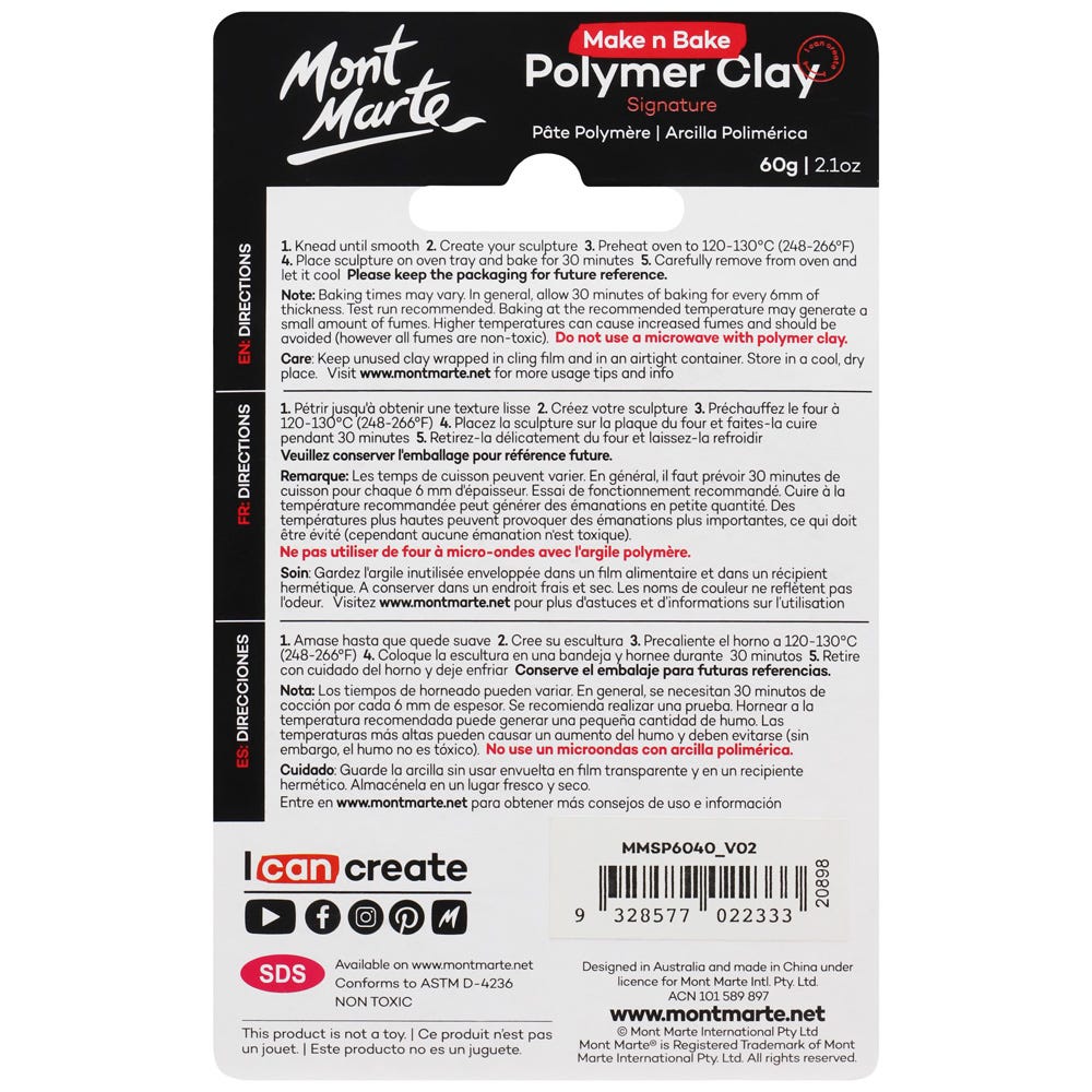 Make n Bake Polymer Clay Signature 60g - Dusty Pink - Image 2