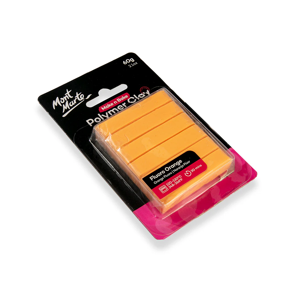 Make n Bake Polymer Clay Signature 60g - Fluoro Orange - Image 3