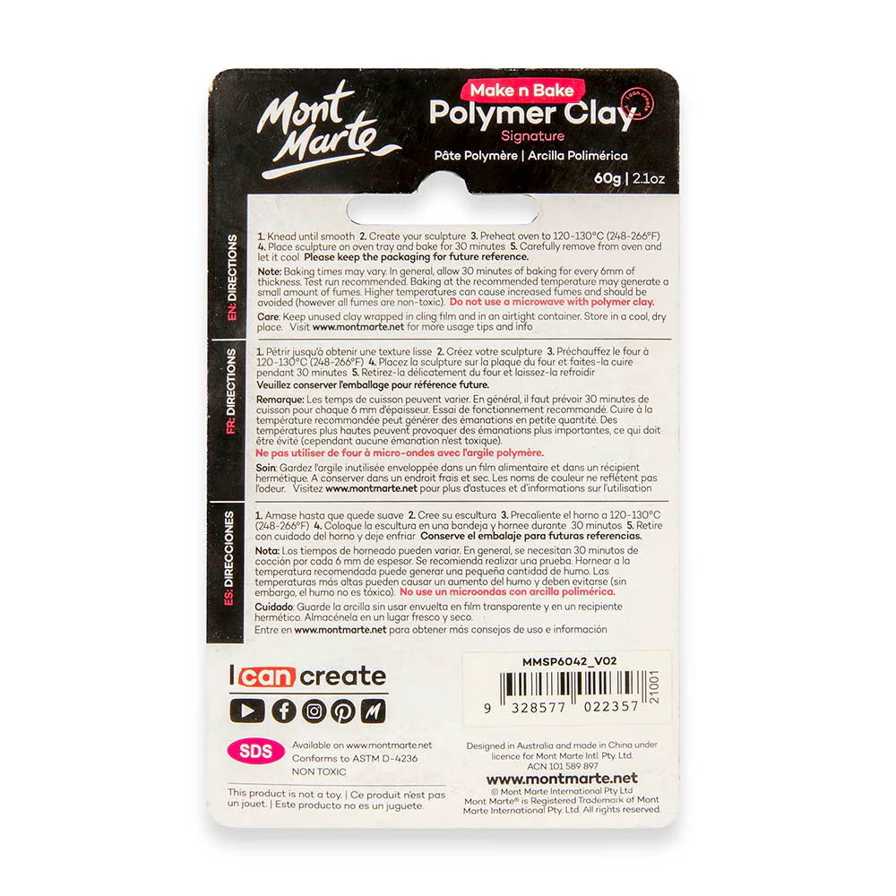 Make n Bake Polymer Clay Signature 60g - Fluoro Pink - Image 2