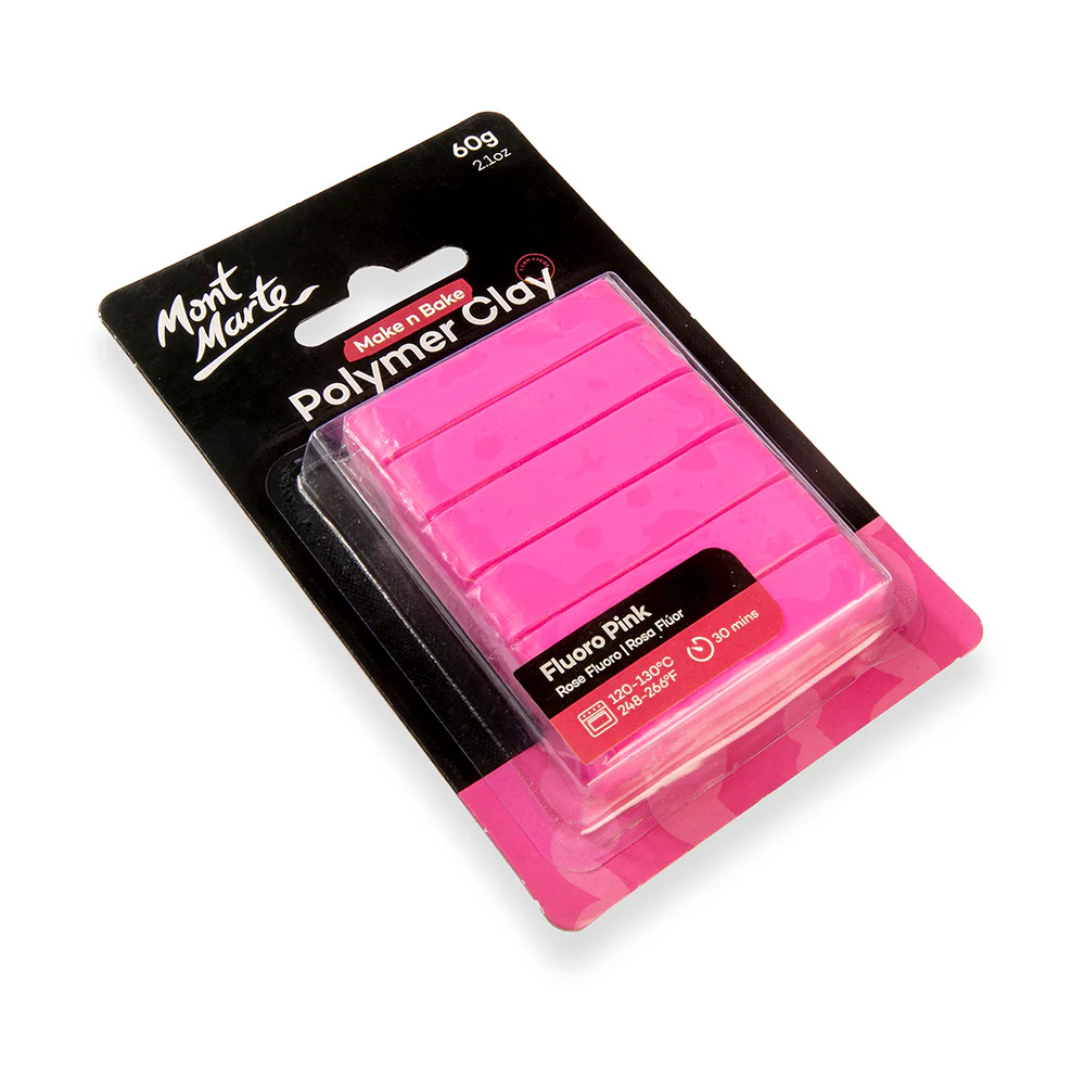 Make n Bake Polymer Clay Signature 60g - Fluoro Pink - Image 3