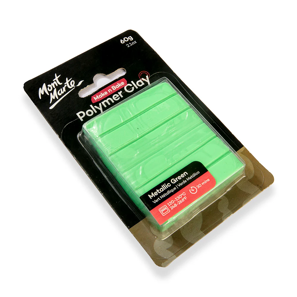 Make n Bake Polymer Clay Signature 60g - Metallic Green - Image 3