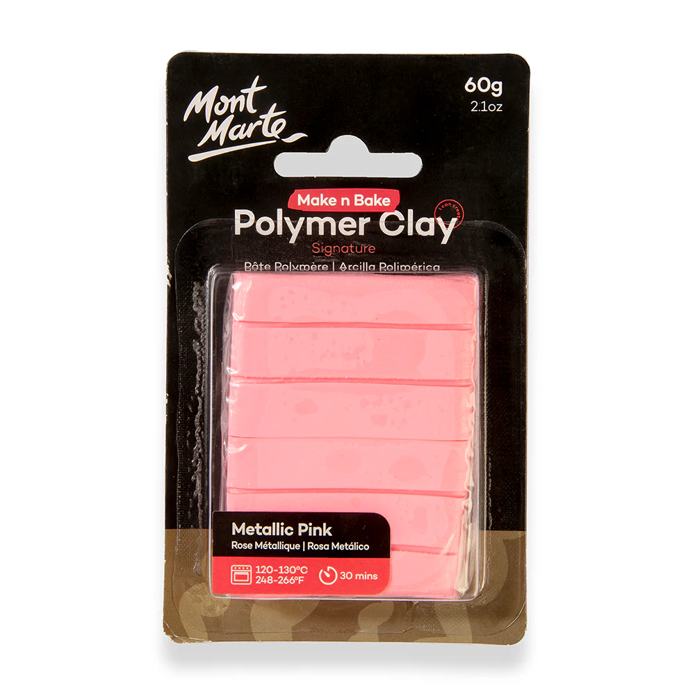 Make n Bake Polymer Clay Signature 60g - Metallic Pink