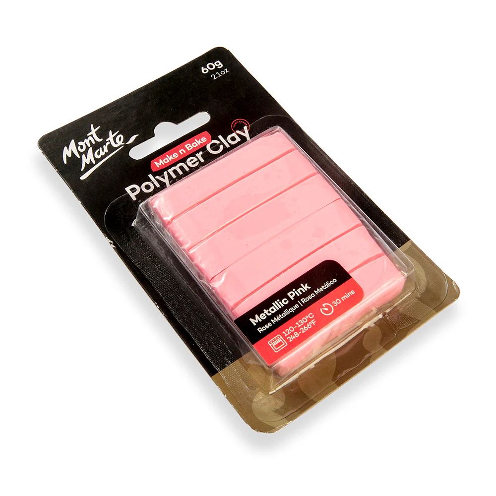 Make n Bake Polymer Clay Signature 60g - Metallic Pink - Image 2