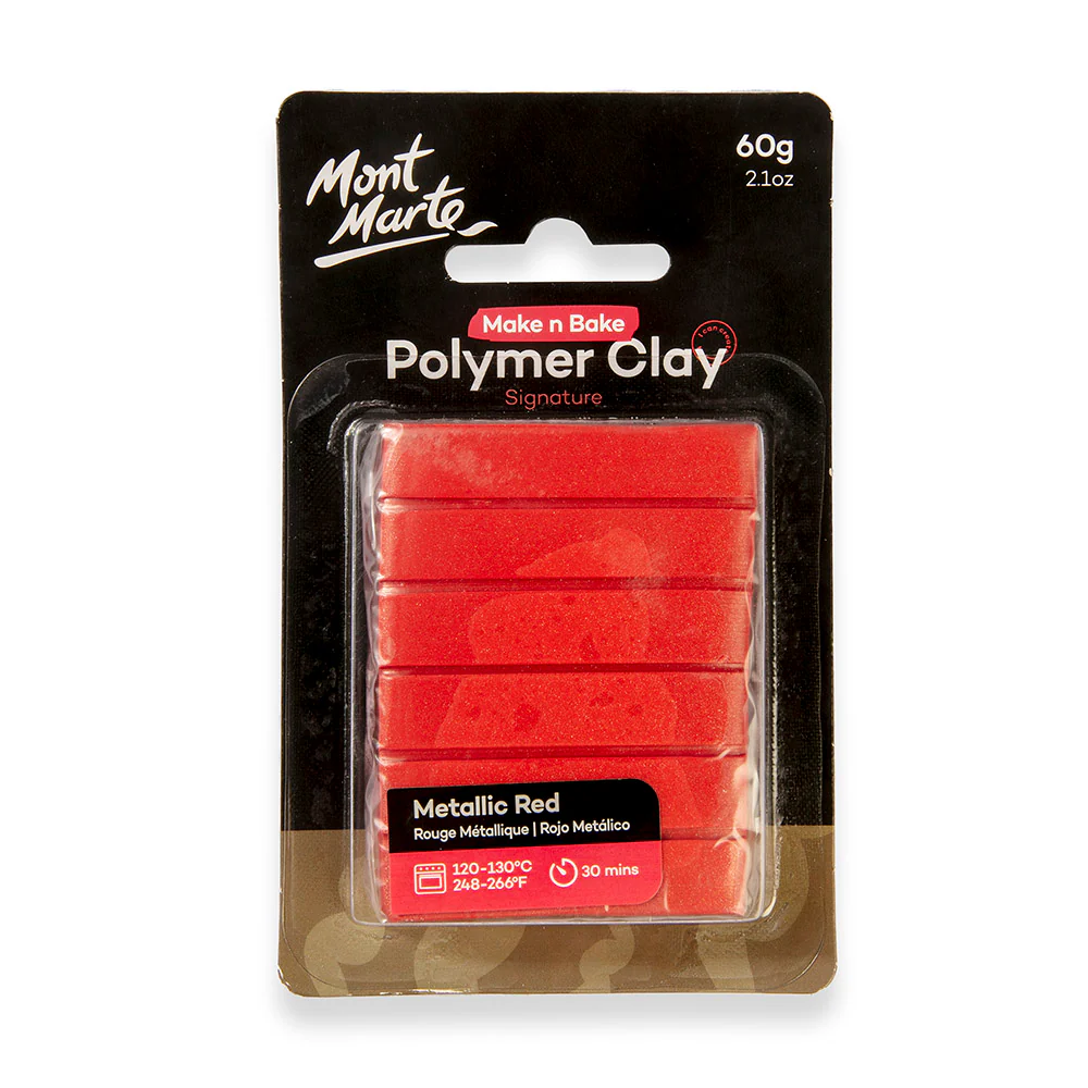 Make n Bake Polymer Clay Signature 60g - Metallic Red