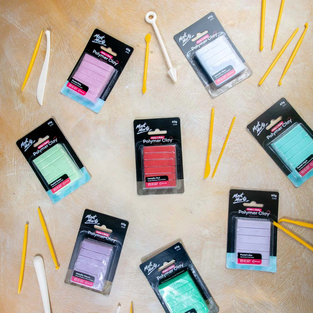 Make n Bake Polymer Clay Signature 60g - Metallic Red - Image 7