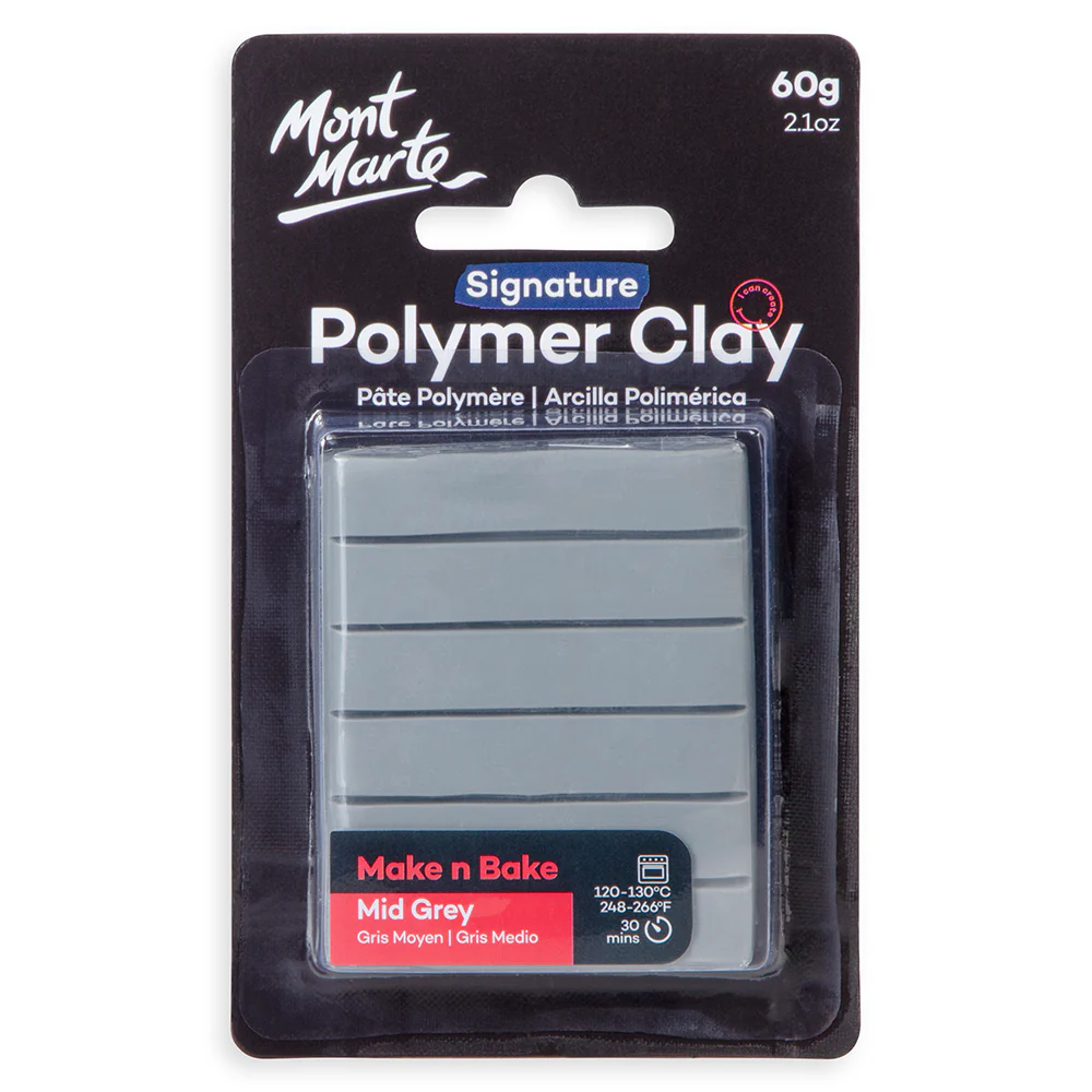 Make n Bake Polymer Clay Signature 60g - Mid Grey