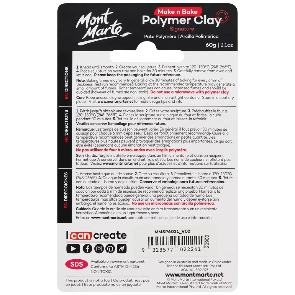 Make n Bake Polymer Clay Signature 60g - Phthalo - Image 2