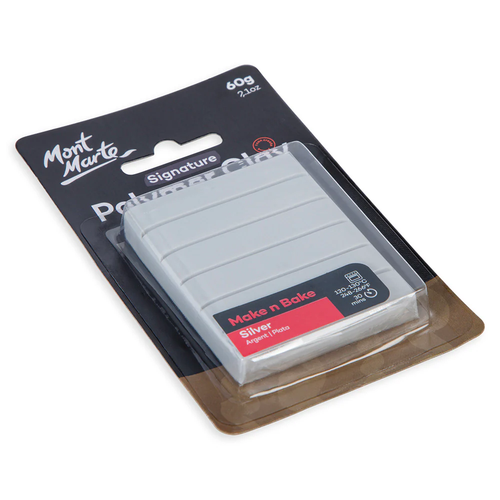 Make n Bake Polymer Clay Signature 60g - Silver - Image 2