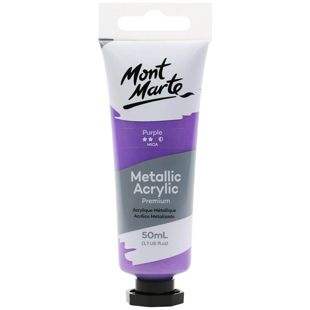 Metallic Acrylic Paint Premium 50ml Tube - Purple
