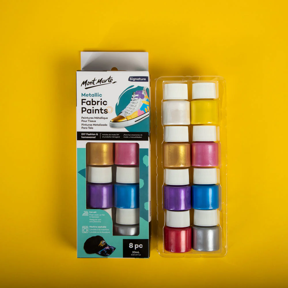 Metallic Fabric Paint Set Signature 8pc x 20ml - Image 5