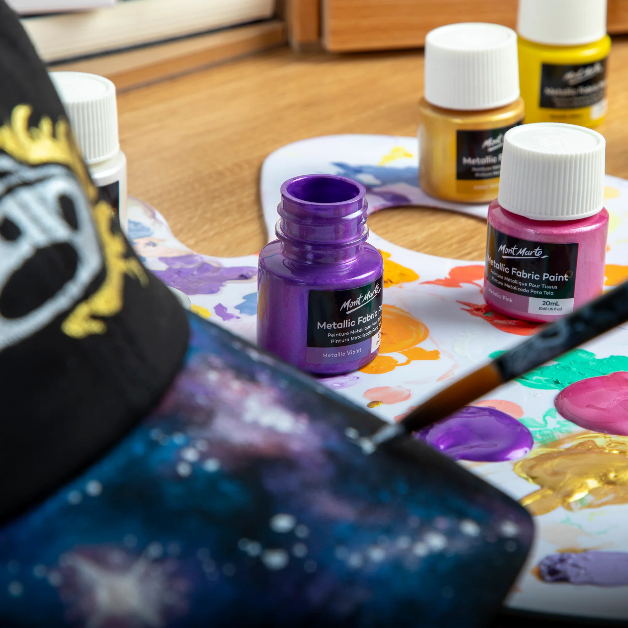 Metallic Fabric Paint Set Signature 8pc x 20ml - Image 6
