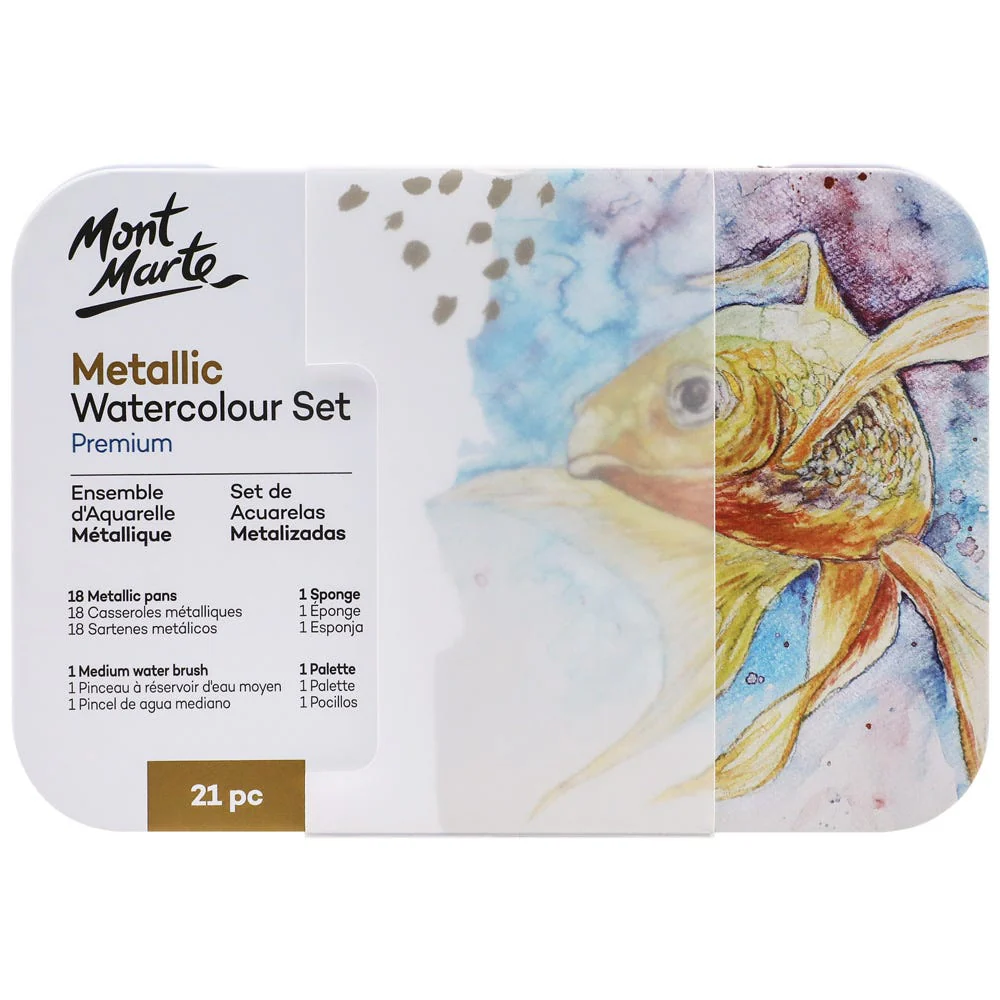 Metallic Watercolour Cake in Tin Premium 21pc - Image 10