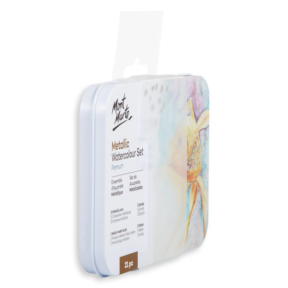 Metallic Watercolour Cake in Tin Premium 21pc - Image 3