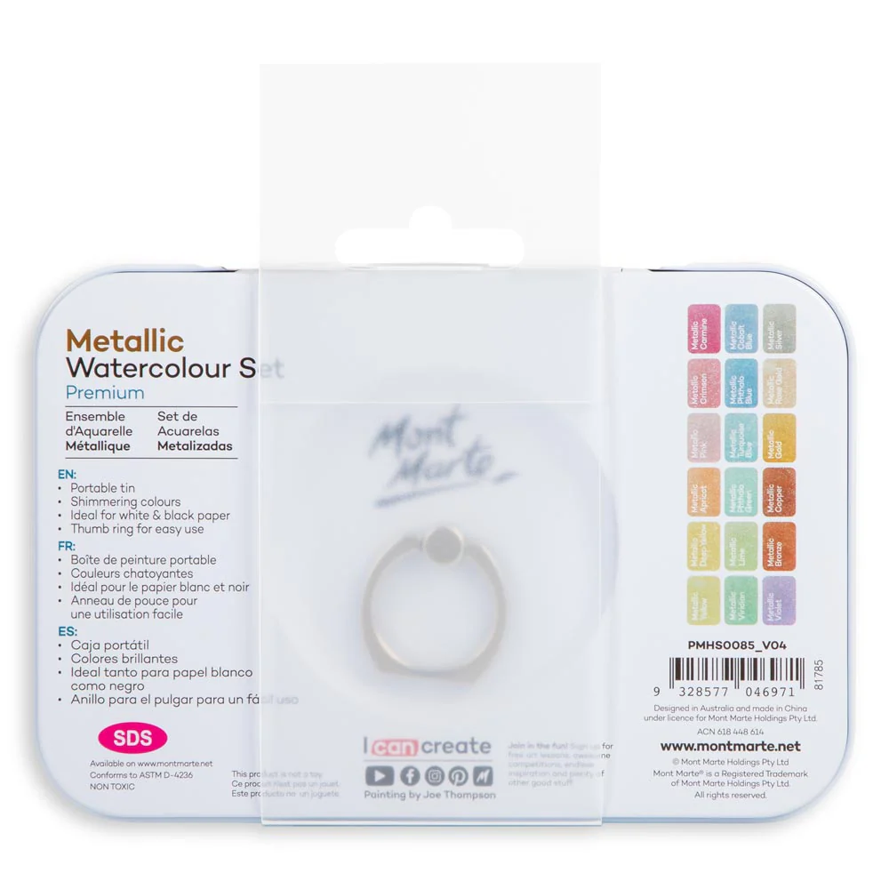Metallic Watercolour Cake in Tin Premium 21pc - Image 4