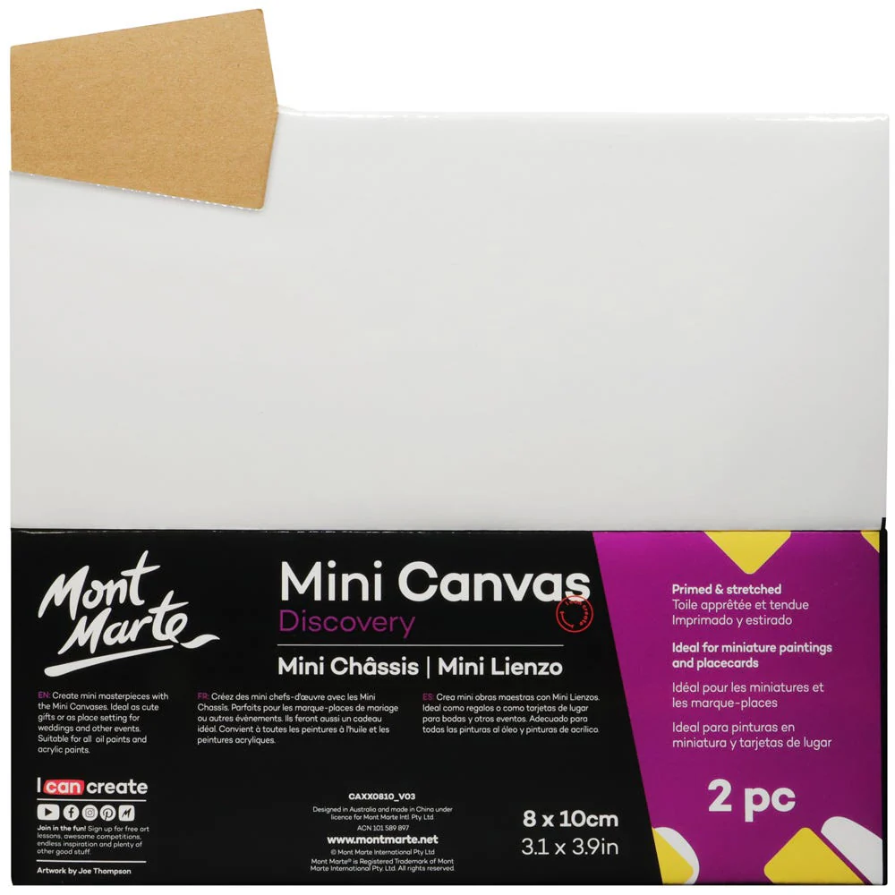 Mini Canvas Discovery 8 x 10cm (3.1 x 3.9in) 2pce - Image 2