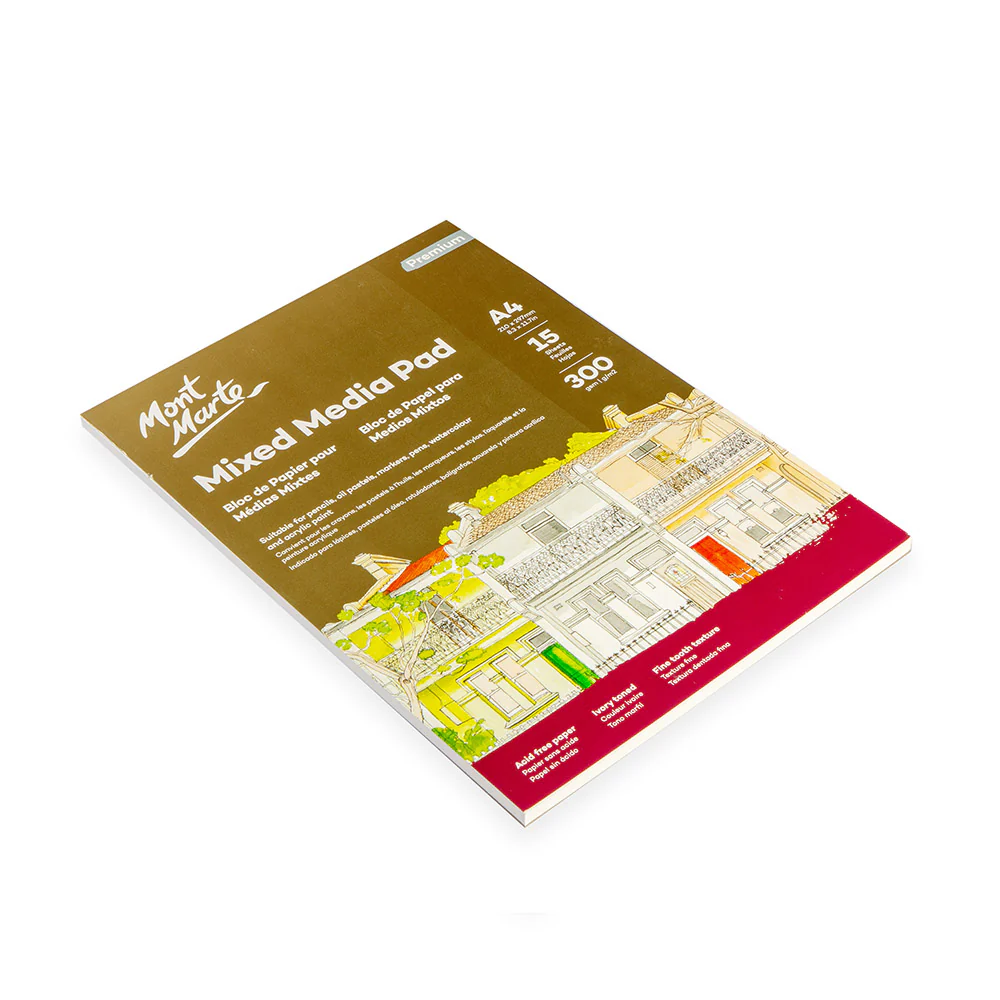 Mixed Media Pad Premium 300gsm A4 15 Sheets - Image 2
