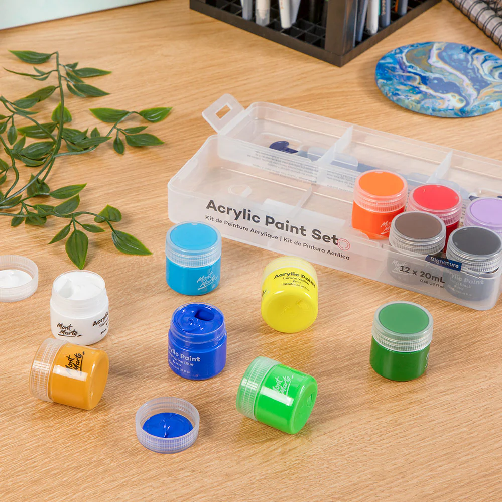 Acrylic Paint Pot Set Signature 12pc x 20ml - Image 12
