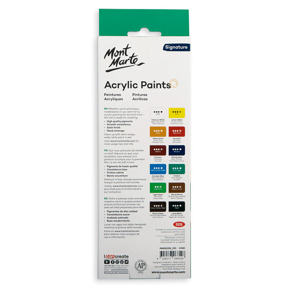 Acrylic Paints Signature 12pc x 8ml - Image 4
