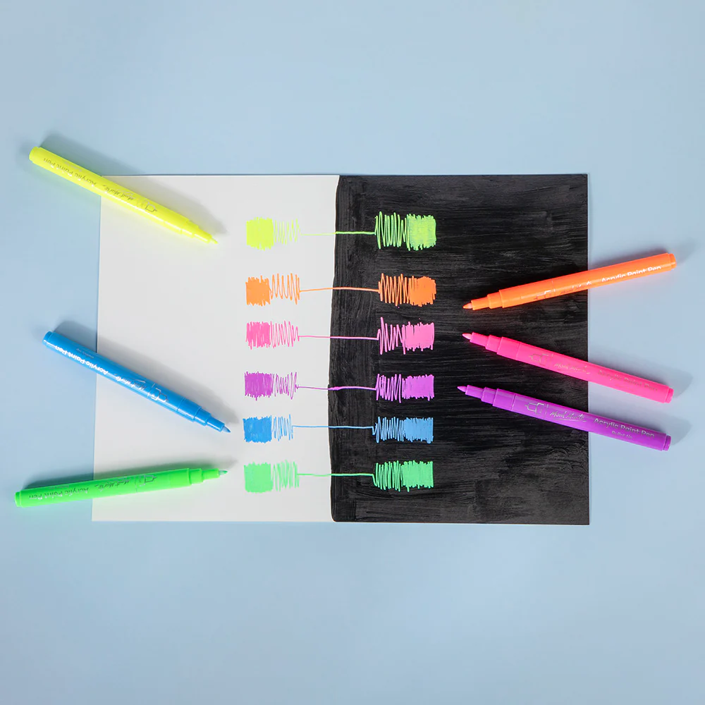 Fluoro Acrylic Paint Pens Fine Tip Signature 6pc - Image 10