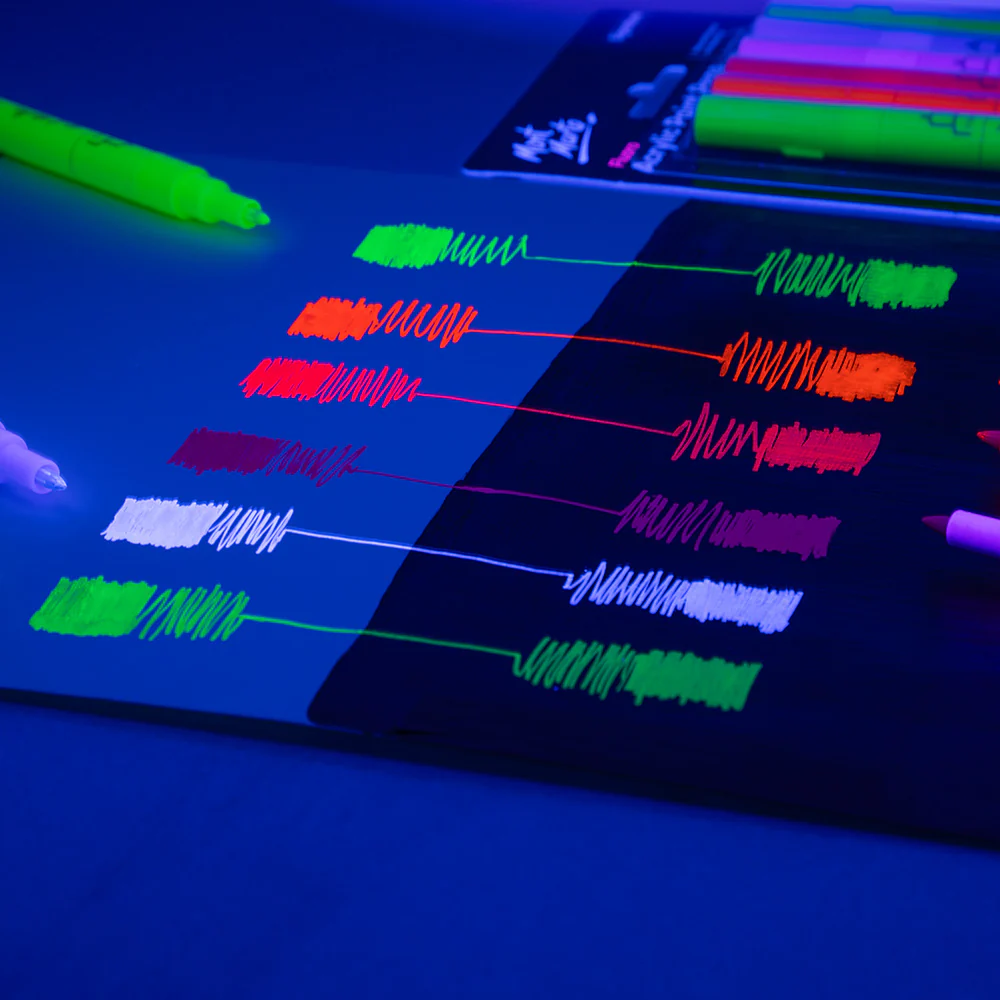 Fluoro Acrylic Paint Pens Fine Tip Signature 6pc - Image 6