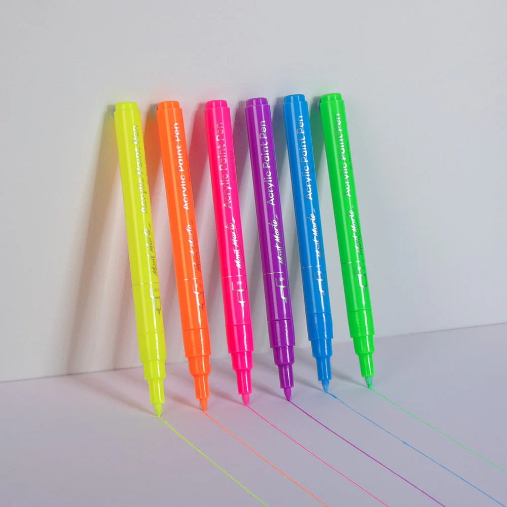 Fluoro Acrylic Paint Pens Fine Tip Signature 6pc - Image 7