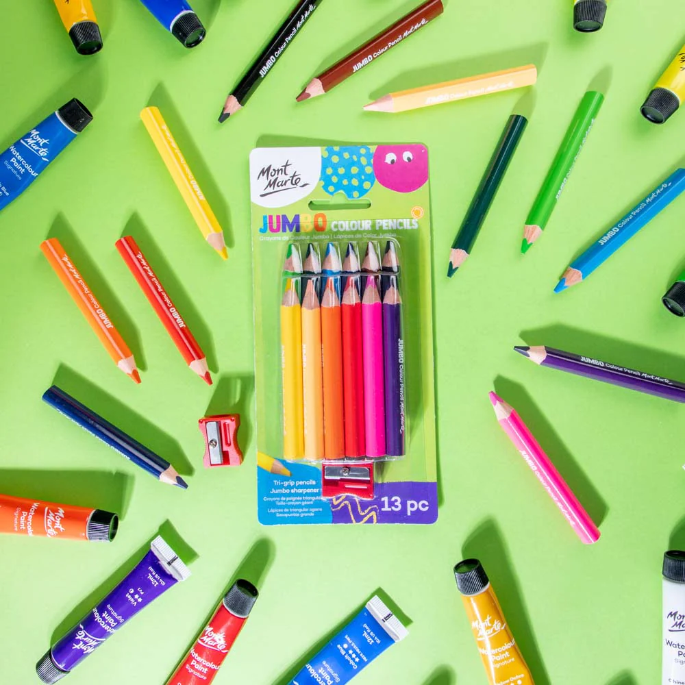 Jumbo Colour Pencils 13pc - Image 8