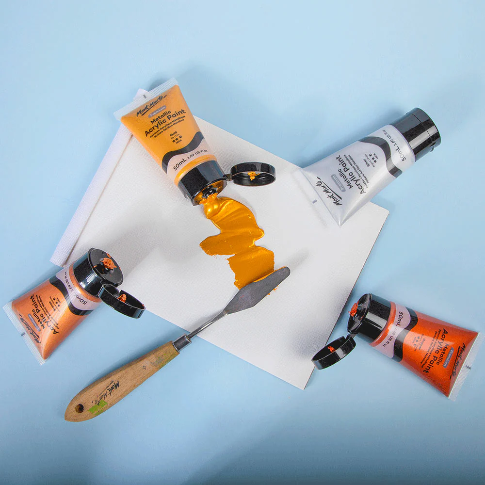 Metallic Acrylic Paint Set 4pc x 50ml - Image 9