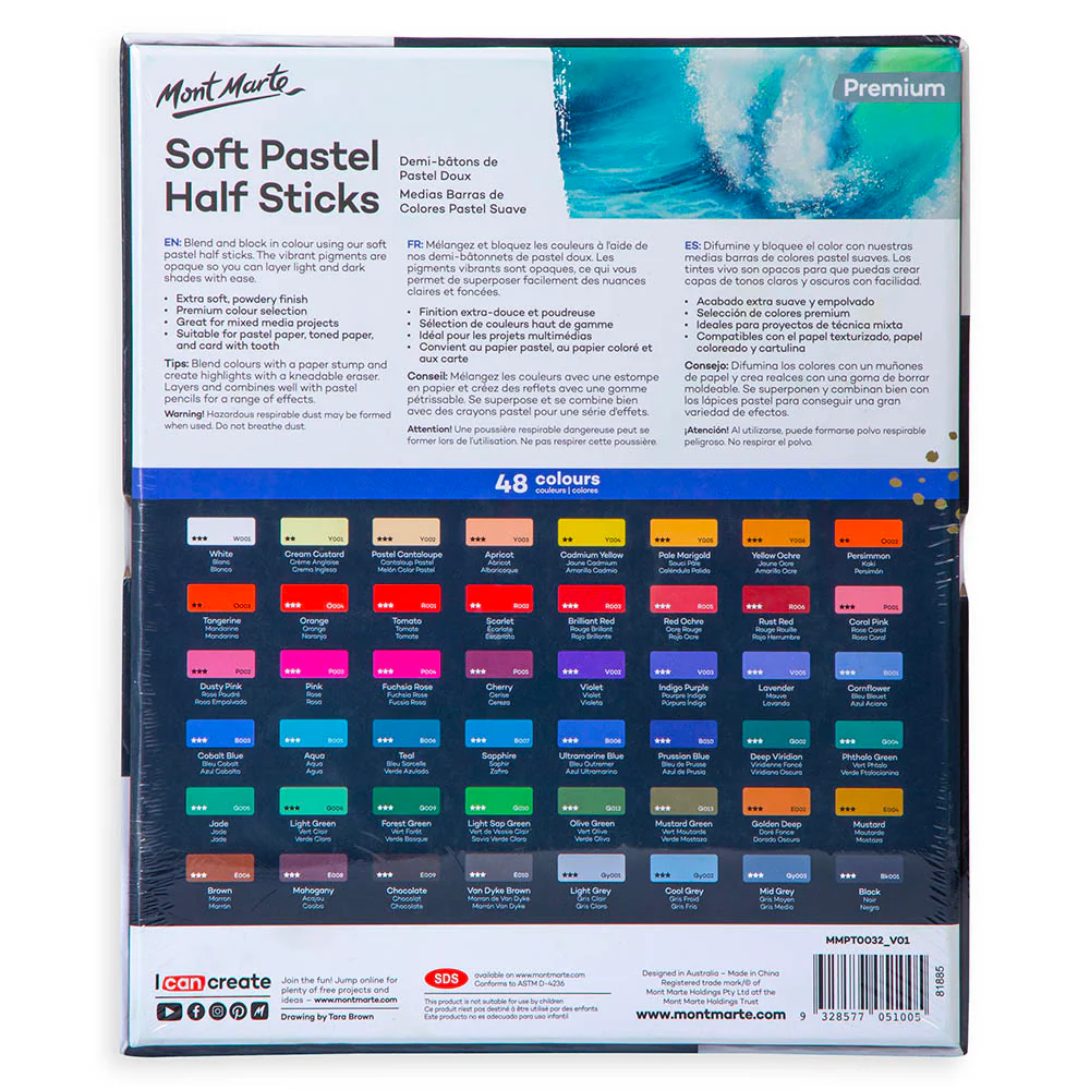 Soft Pastel Half Sticks Premium 48pc - Image 4