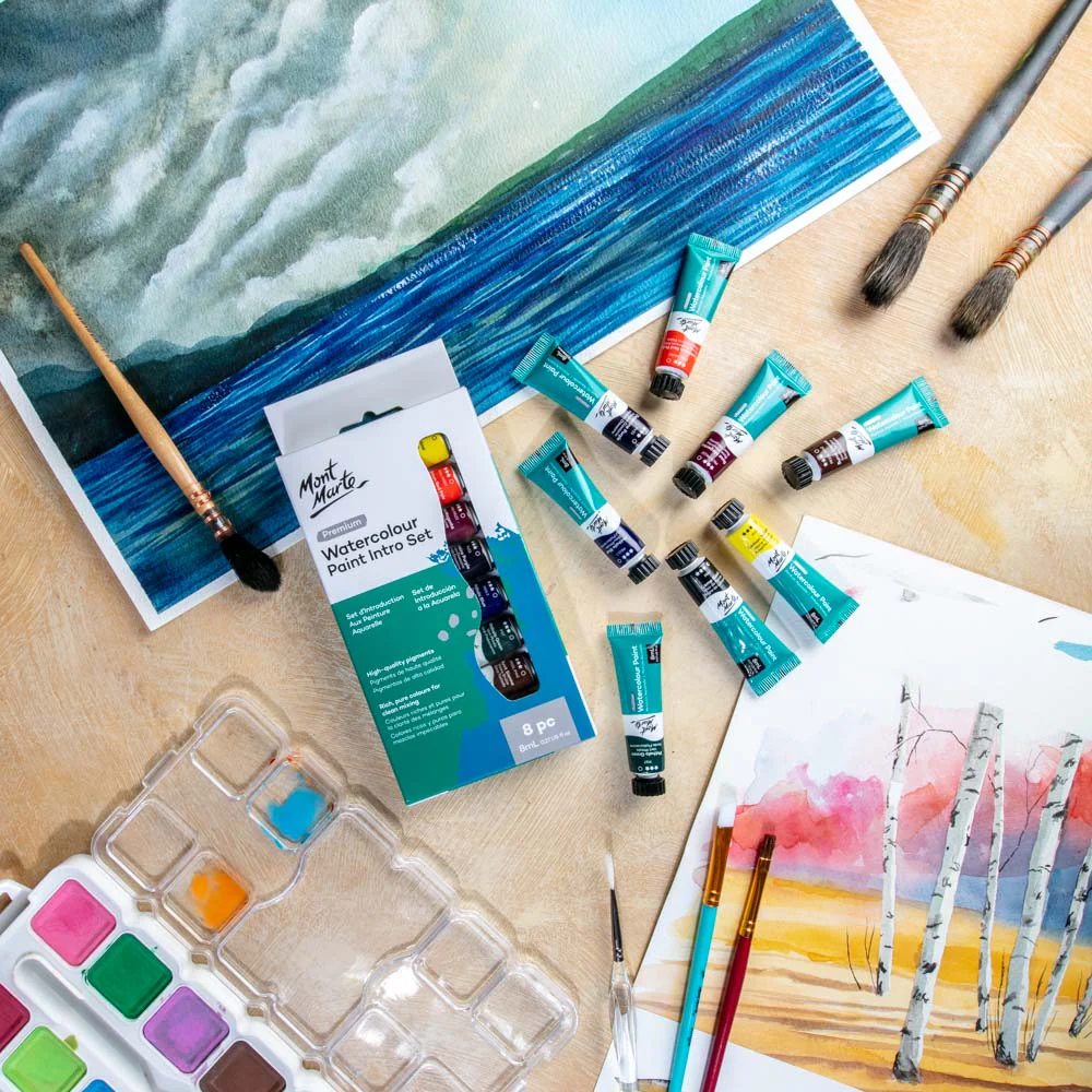 Watercolour Paints Premium Intro Set 8pc x 8ml - Image 9