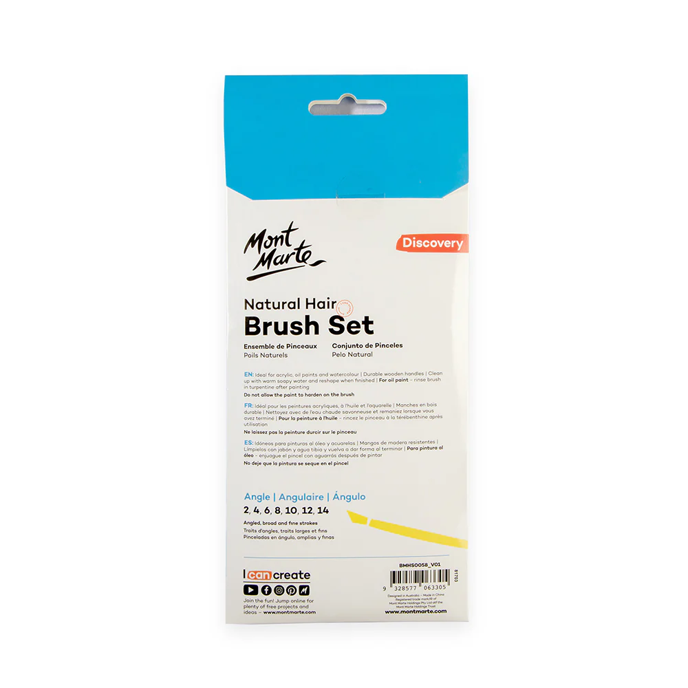 Natural Hair Art Brush Set Angle Discovery 13pc - Image 4
