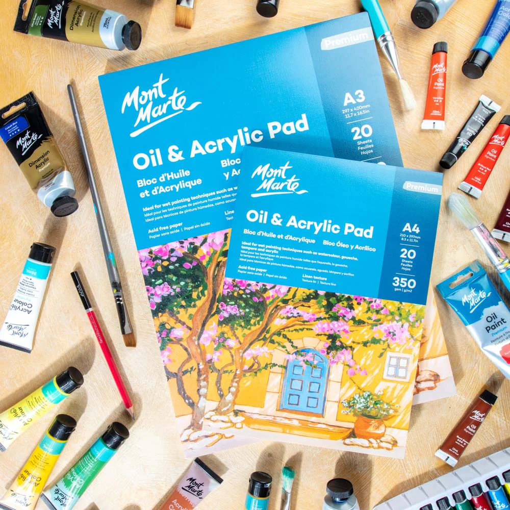 Oil & Acrylic Pad Premium A3 20 Sheets 350gsm - Image 10