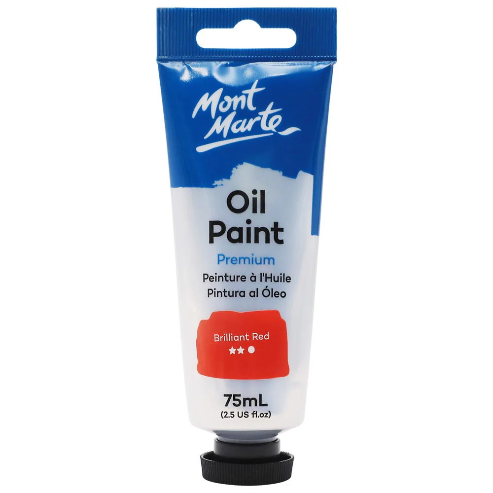Oil Paint Premium 75ml Tube - Brilliant Red