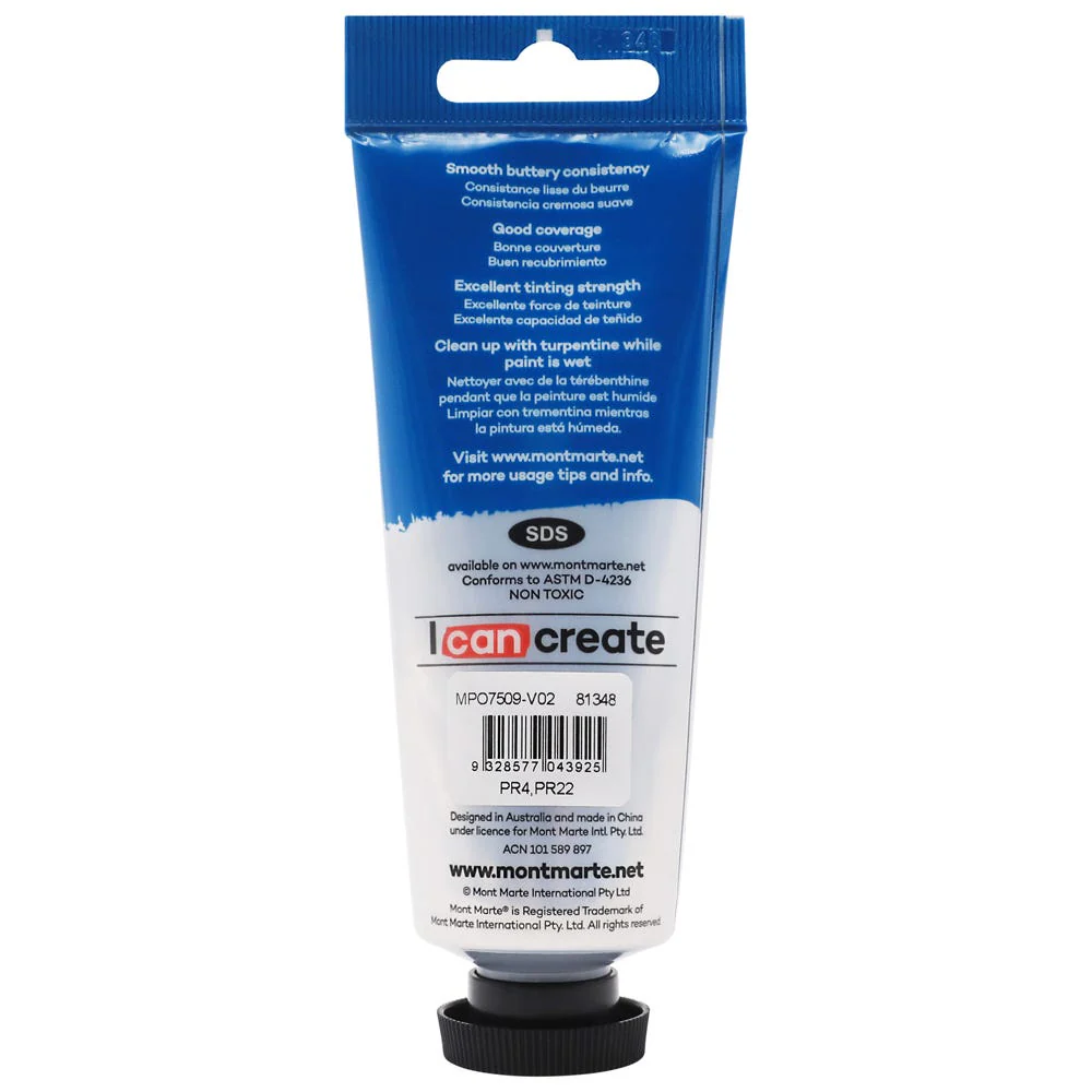 Oil Paint Premium 75ml Tube - Brilliant Red - Image 2