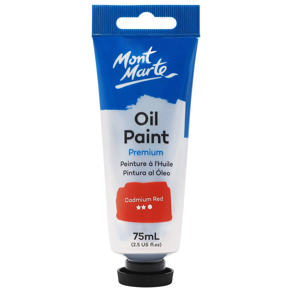 Oil Paint Premium 75ml Tube - Cadmium Red