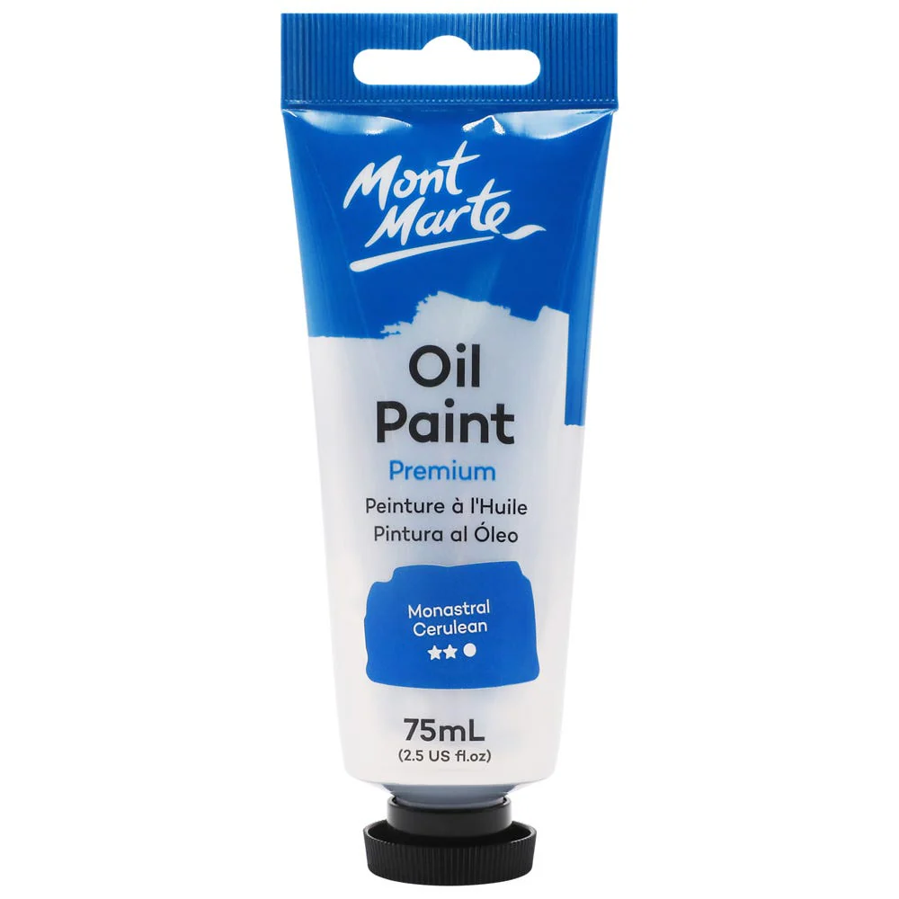 Oil Paint Premium 75ml Tube - Monastral Cerulean