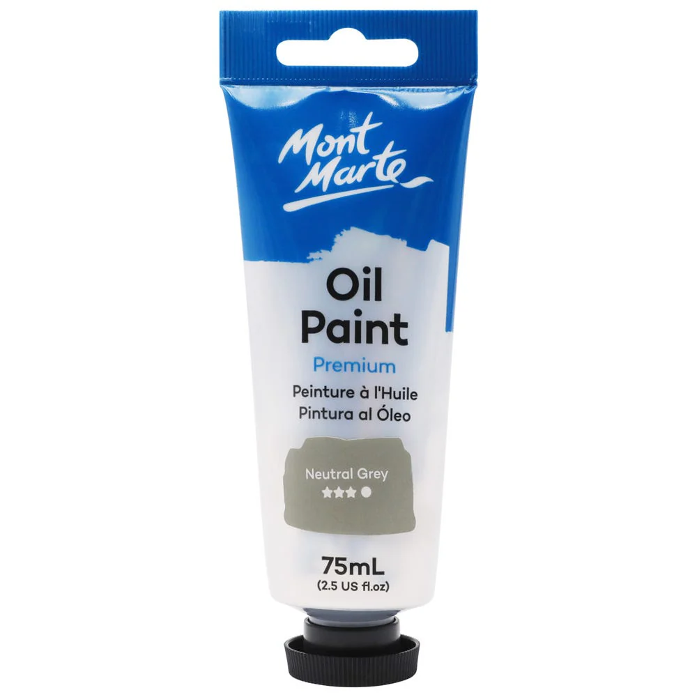 Oil Paint Premium 75ml Tube - Neutral Grey