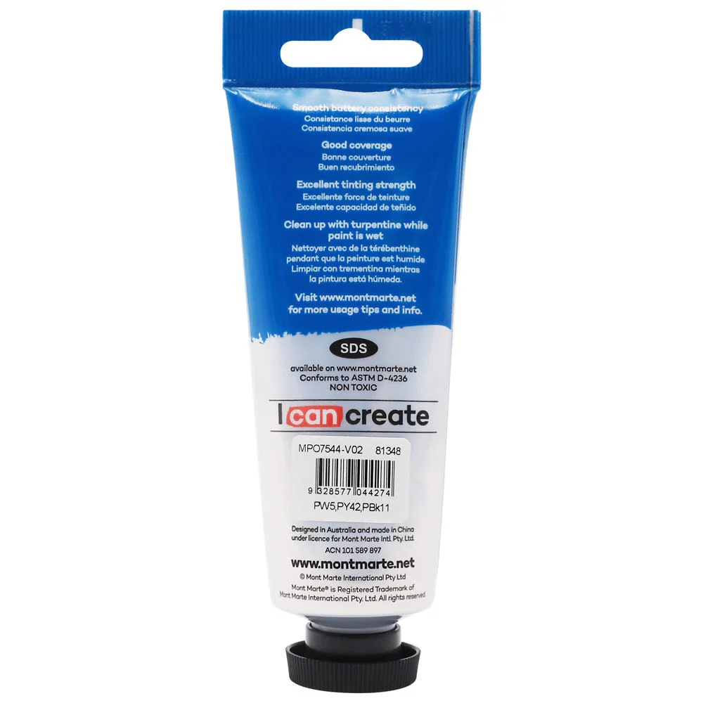 Oil Paint Premium 75ml Tube - Neutral Grey - Image 2