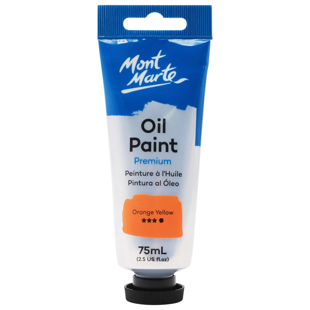 Oil Paint Premium 75ml Tube - Orange Yellow