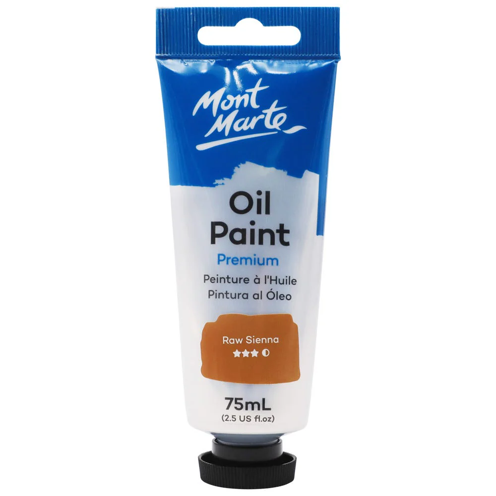 Oil Paint Premium 75ml Tube - Raw Sienna