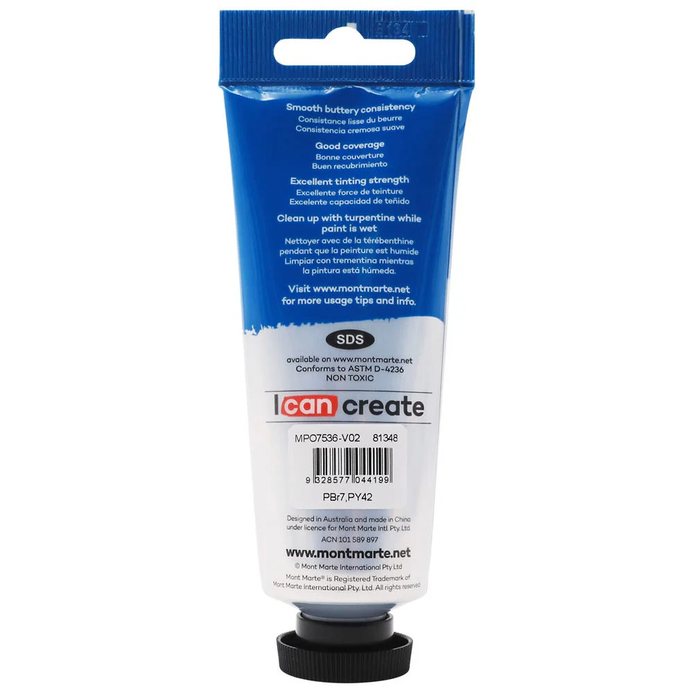 Oil Paint Premium 75ml Tube - Raw Sienna - Image 2