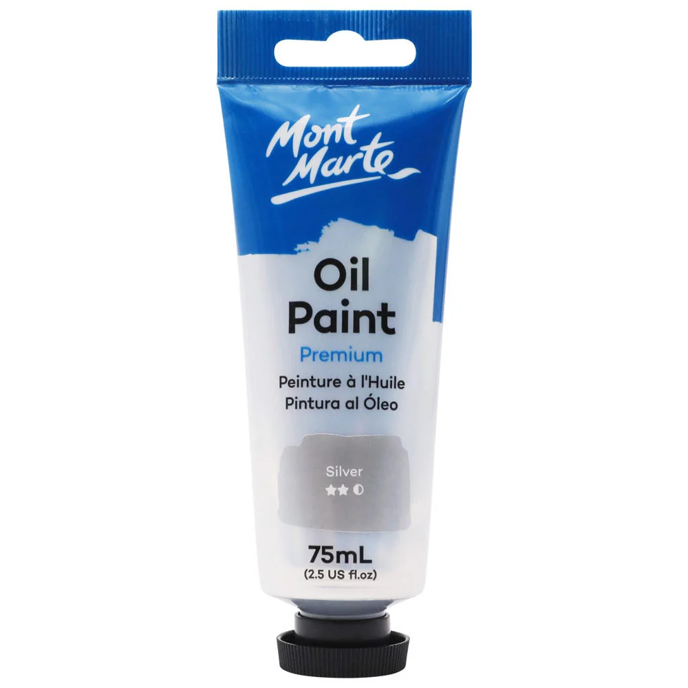 Oil Paint Premium 75ml Tube - Silver