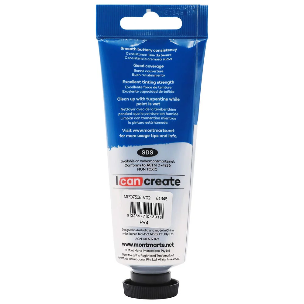 Oil Paint Premium 75ml Tube - Vermilion - Image 2