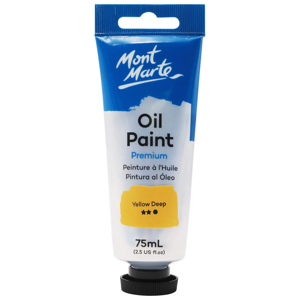 Oil Paint Premium 75ml Tube - Yellow Deep