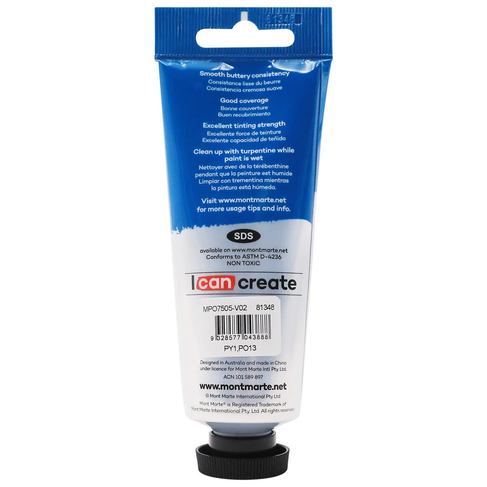 Oil Paint Premium 75ml Tube - Yellow Deep - Image 2