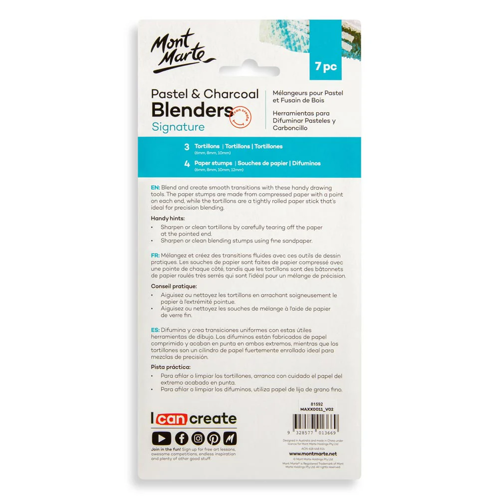 Pastel & Charcoal Blenders Signature 7pc - Image 4