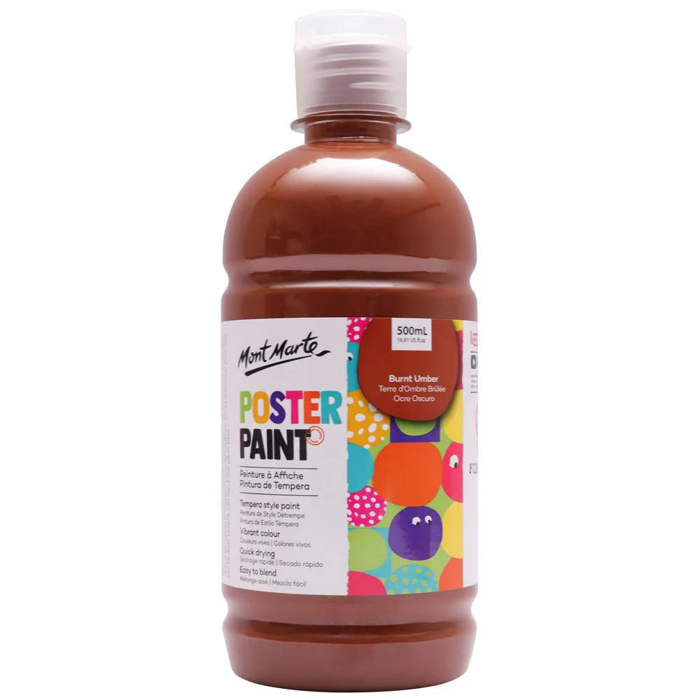 Poster Paint 500ml - Burnt Umber