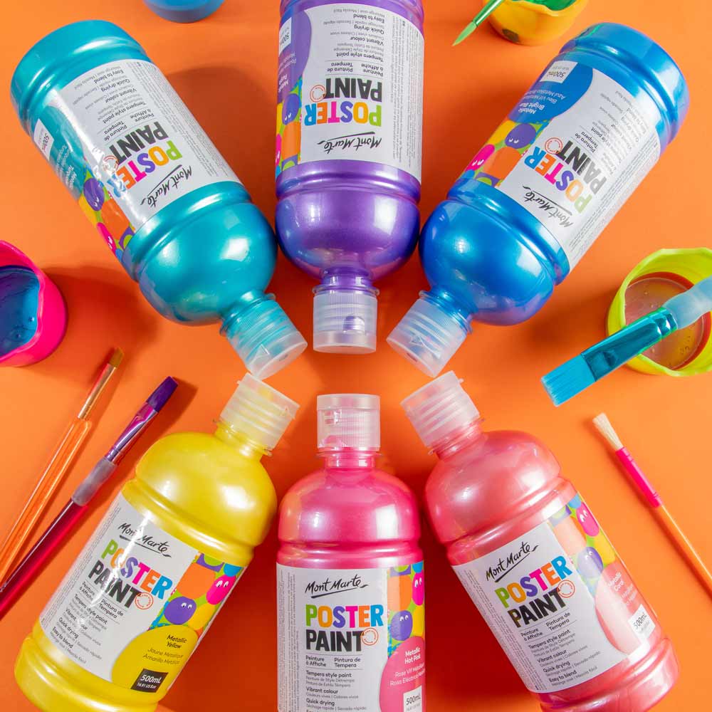 Poster Paint 500ml - Metallic Hot Pink - Image 8