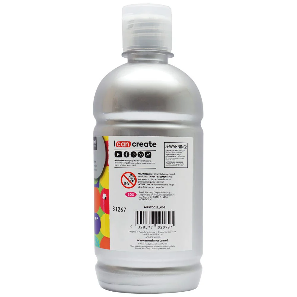 Poster Paint 500ml - Silver - Image 6